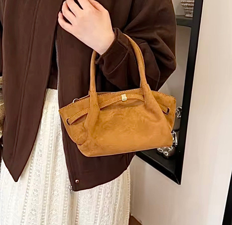 Lychee Style Velvety Handbag Purse