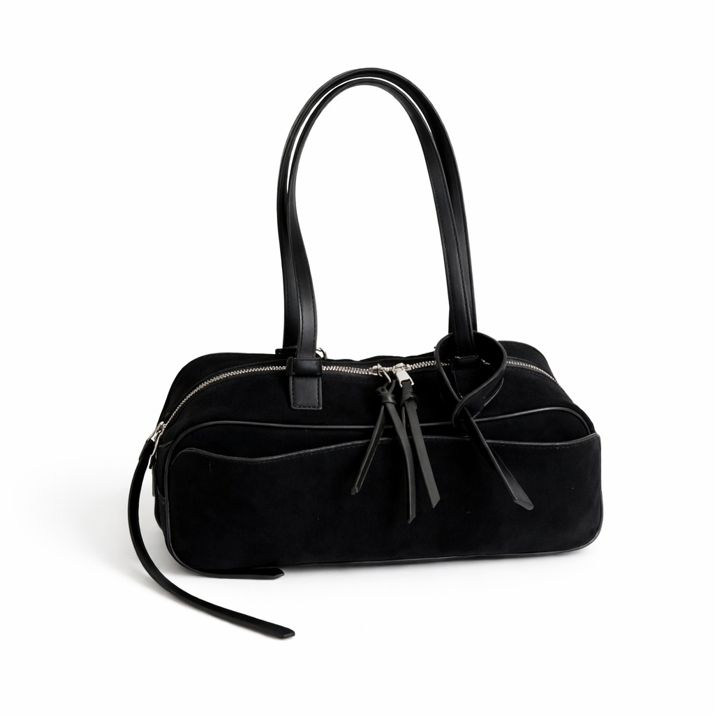 Barrel Style Retro Velvety Handbag