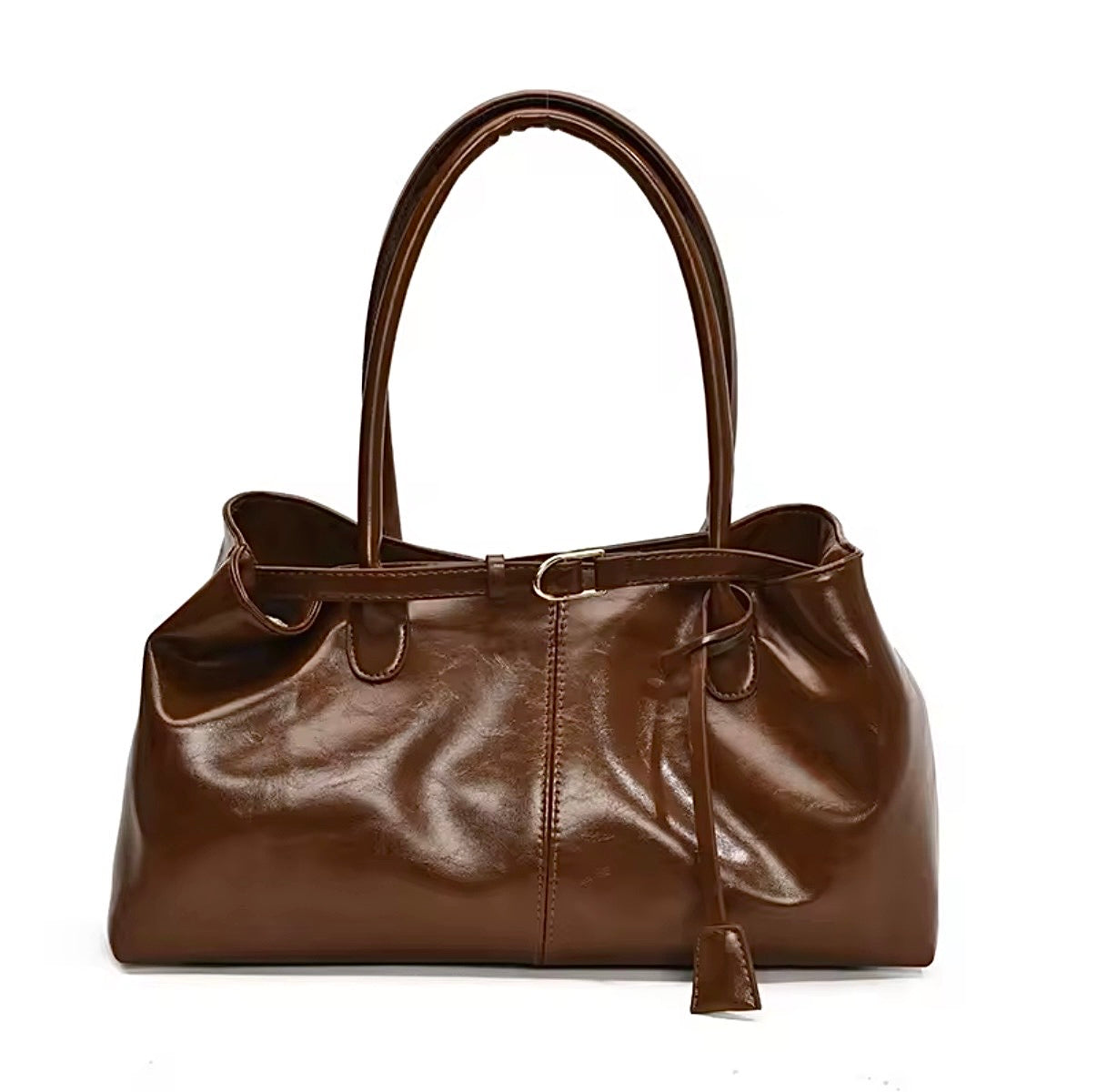Vintage Faux Leather Shoulder Bag