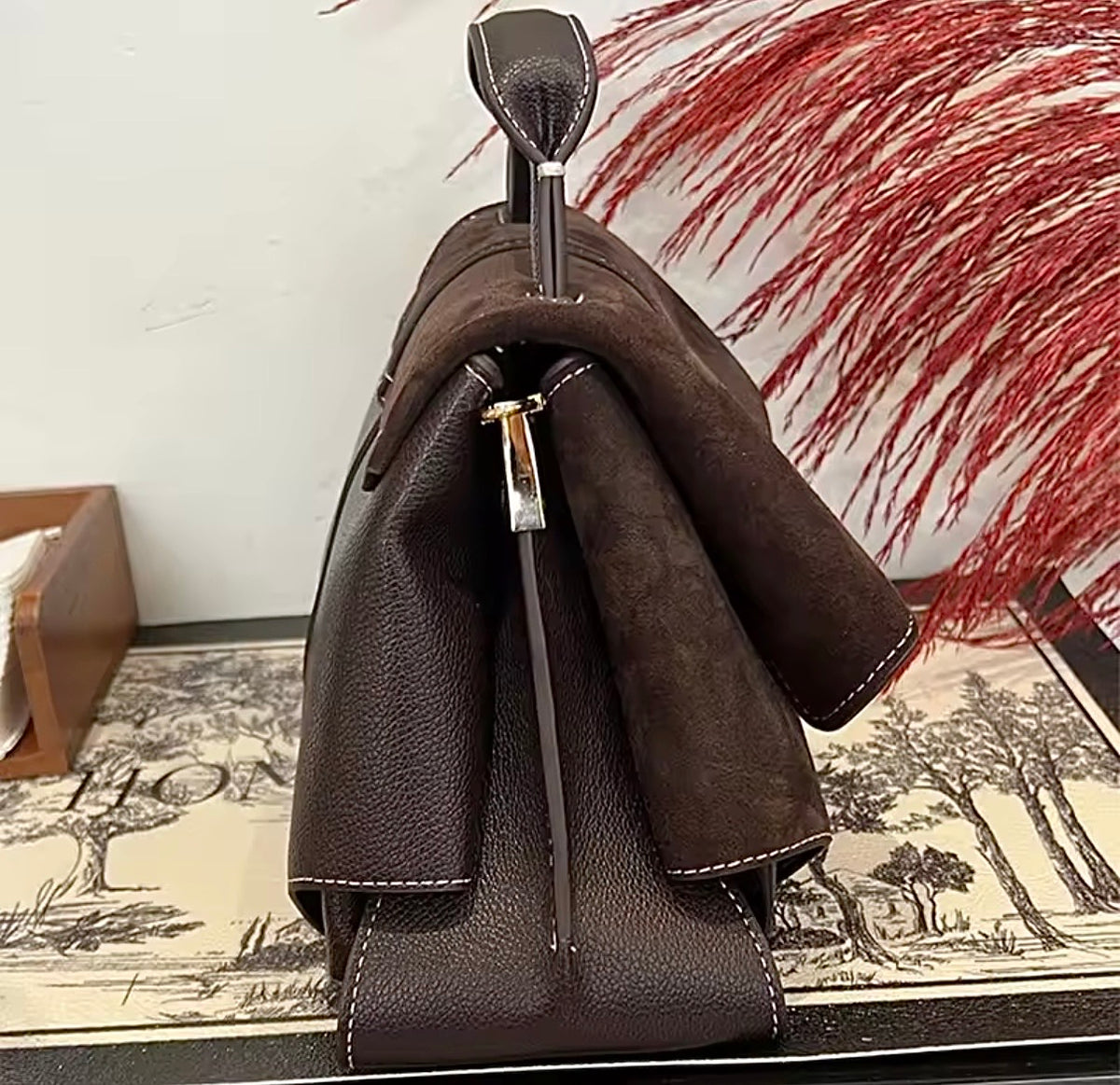 Luxury Faux Leather Frosted Handbag