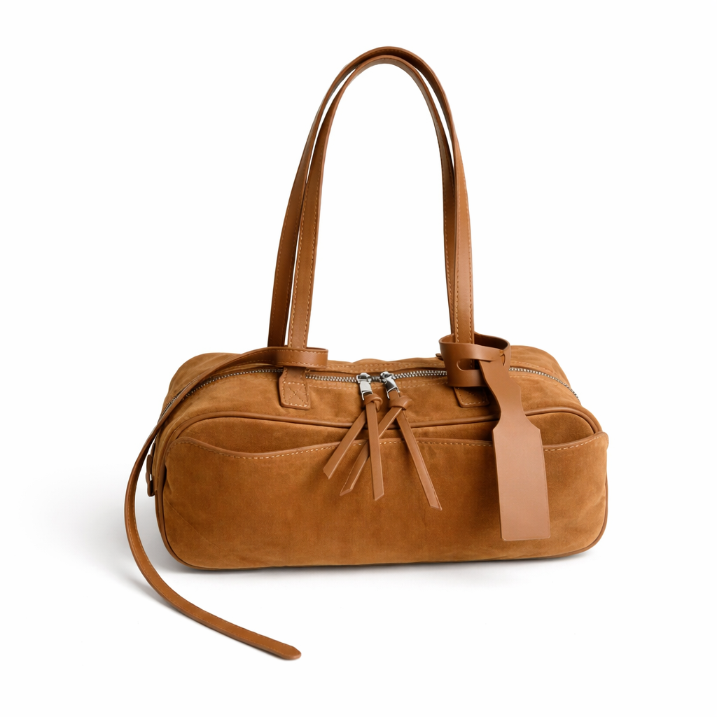 Barrel Style Retro Velvety Handbag