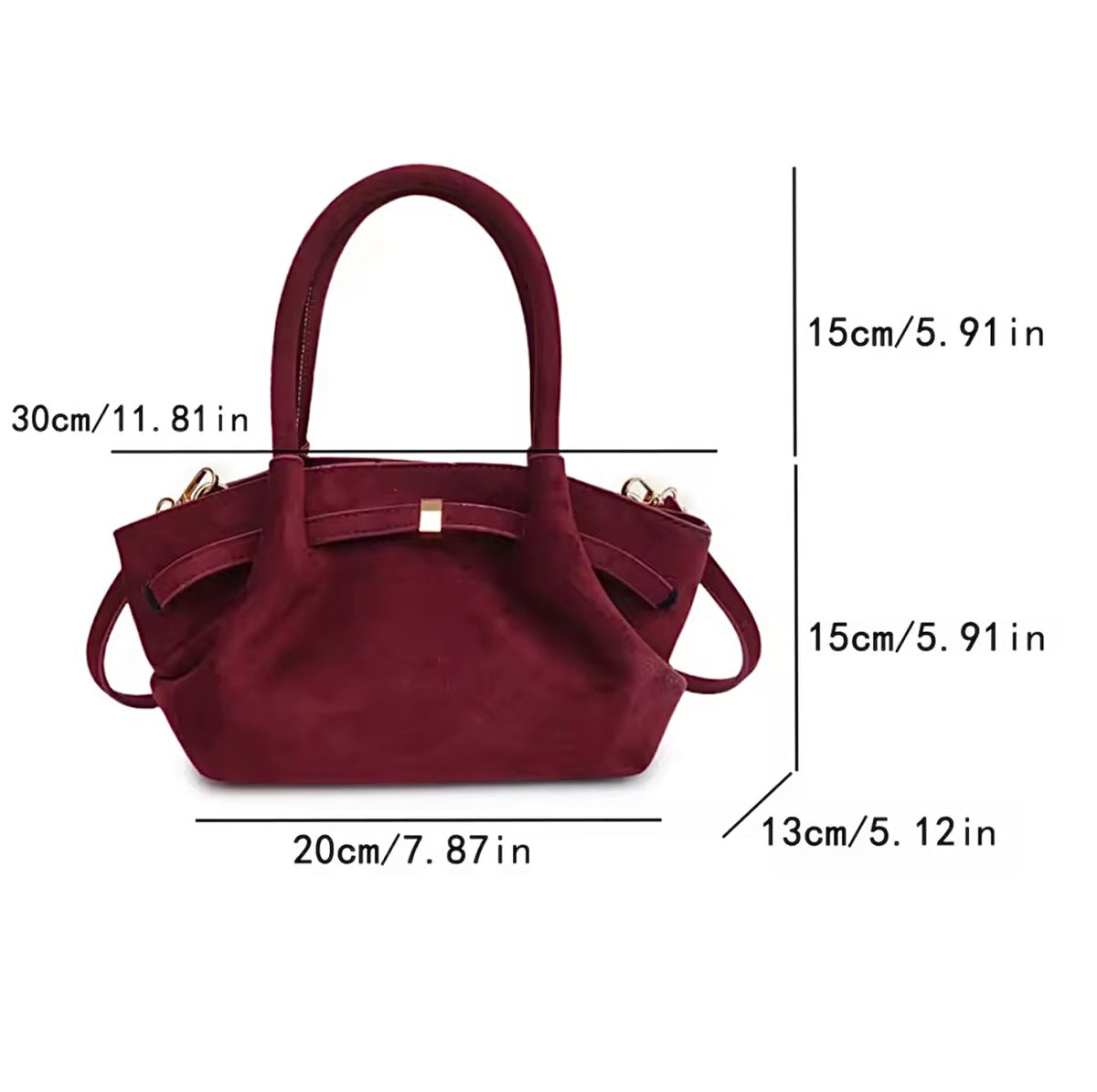 Lychee Style Velvety Handbag Purse