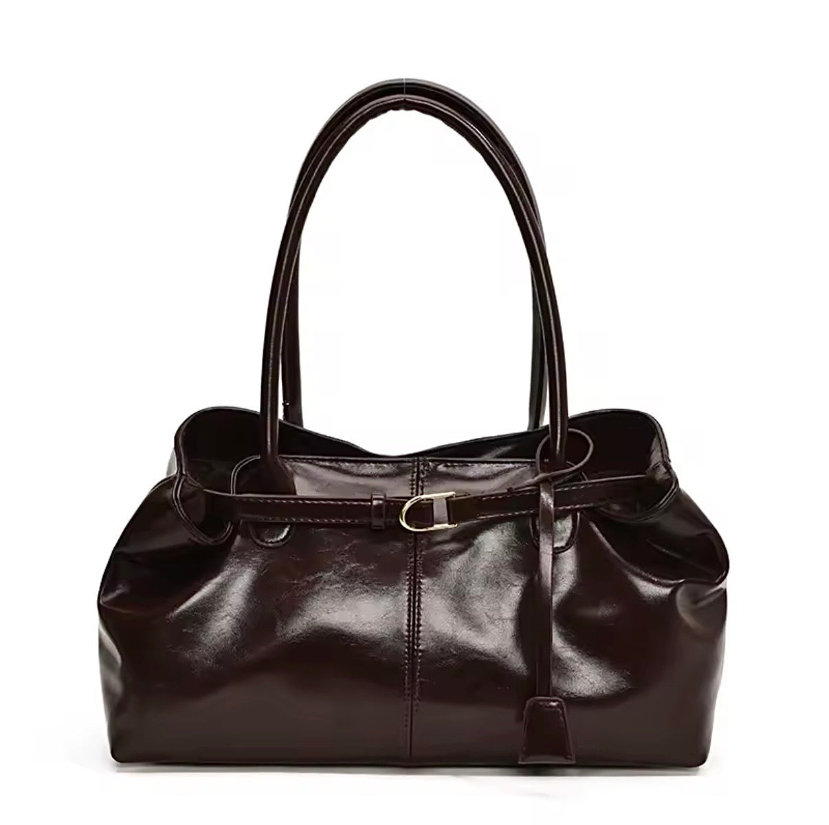 Vintage Faux Leather Shoulder Bag