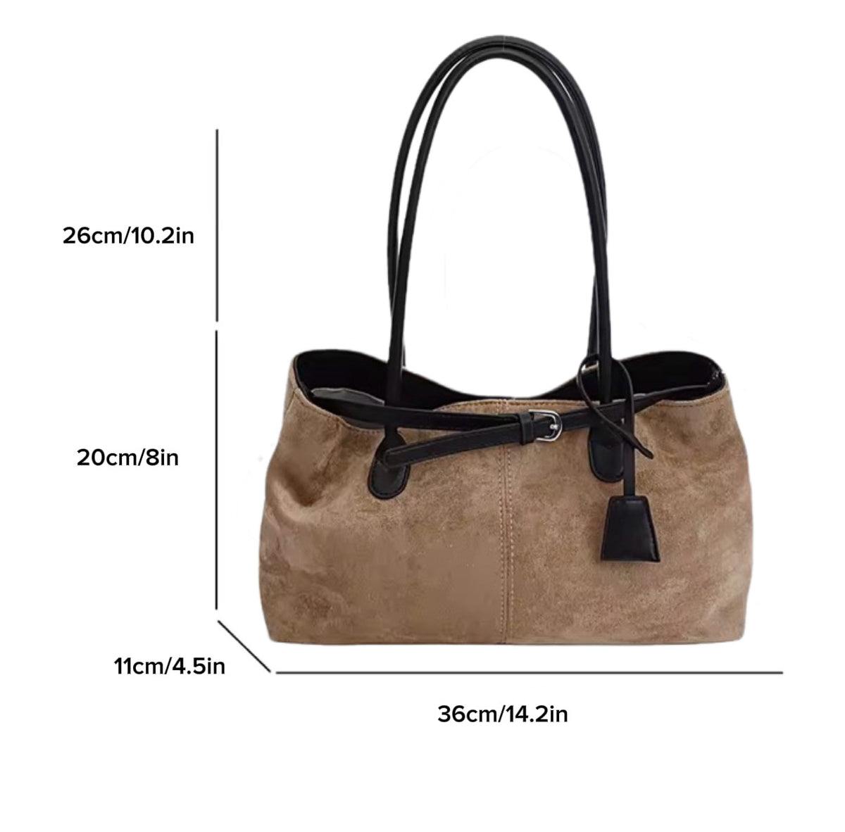 Square Minimalistic Retro Shoulder Bag