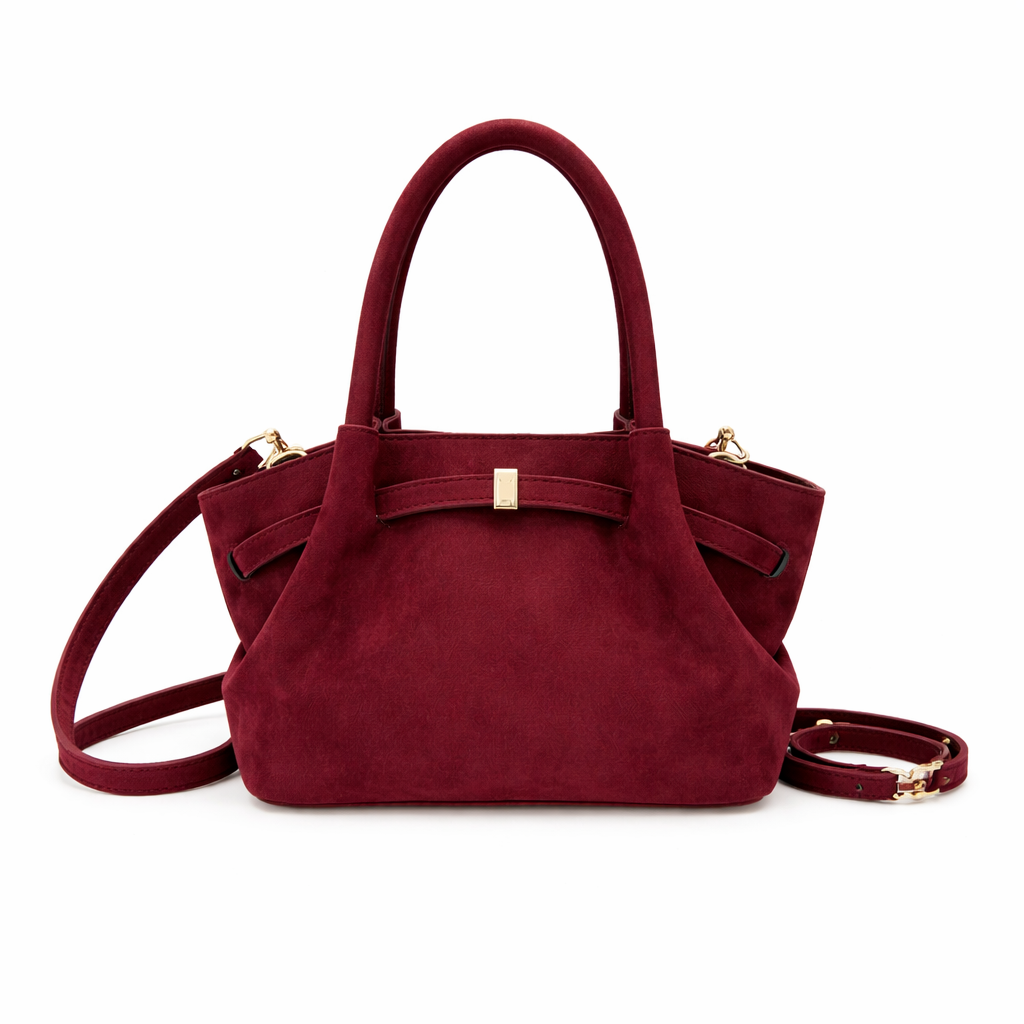 Lychee Style Velvety Handbag Purse